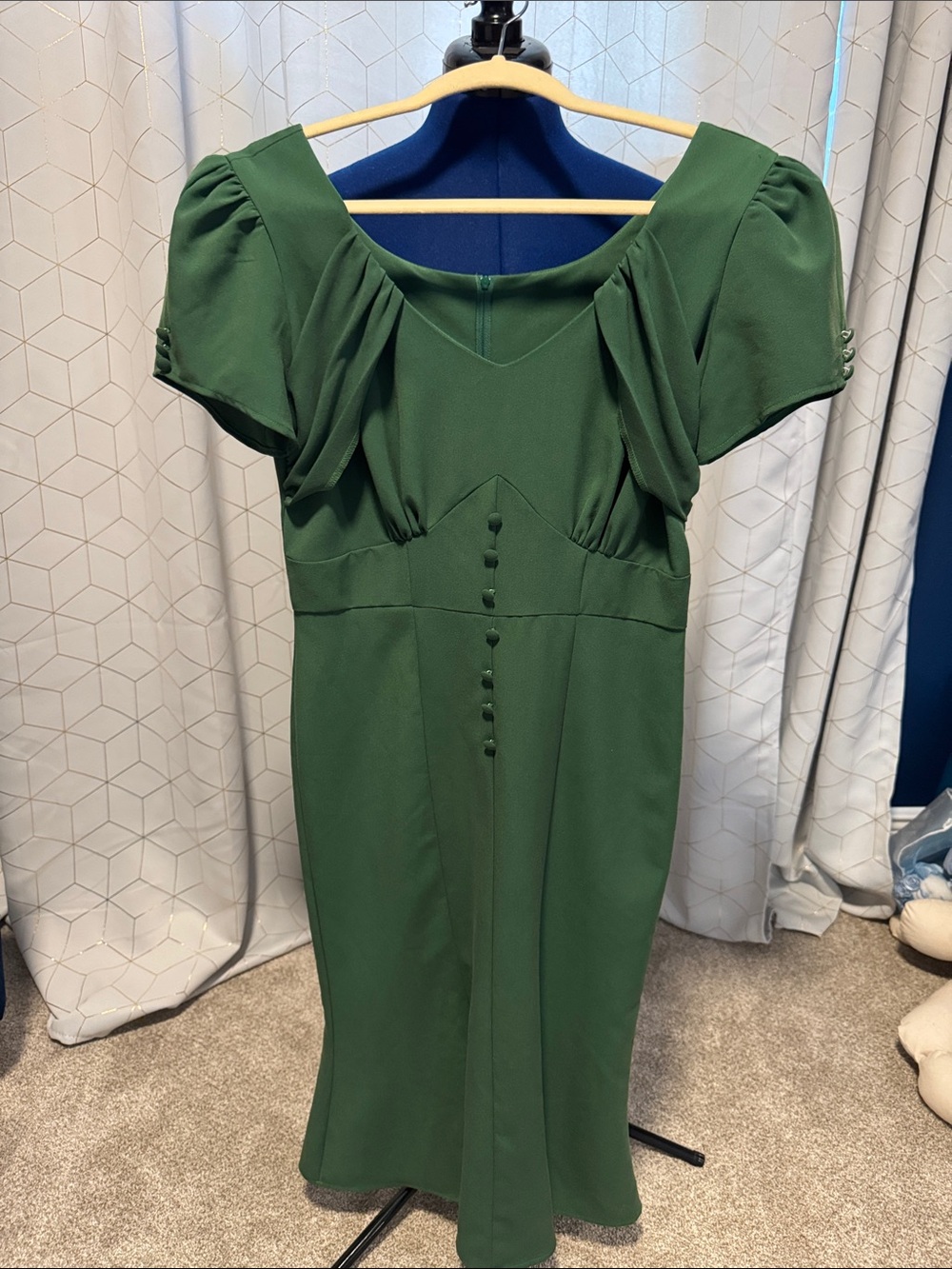 Stop Staring Emerald Green Midi Dress